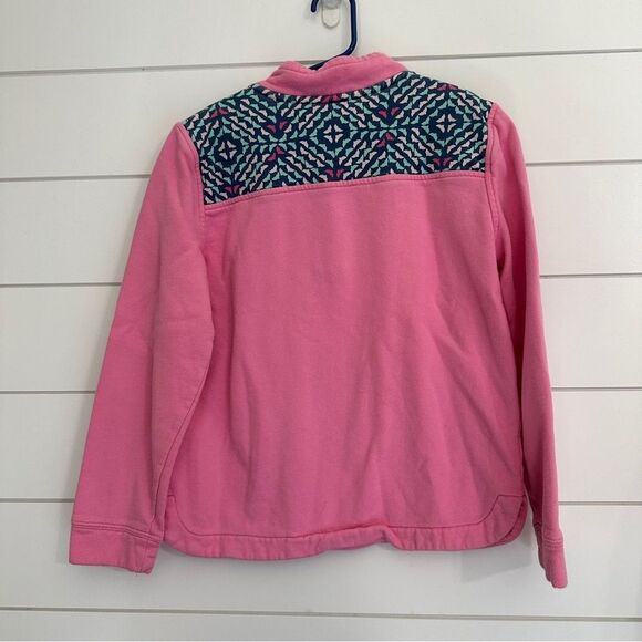 Vineyard Vines Girls Pullover Sweatshirt Size Medium Pink 1/4 Zip Martha’s - Picture 4 of 4